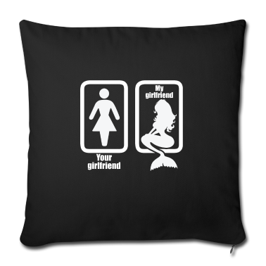 Geschenk Freundin Geburtstag Kissenbezug - Meine Freundin Deine Freundin Meerjungfrau Nixe