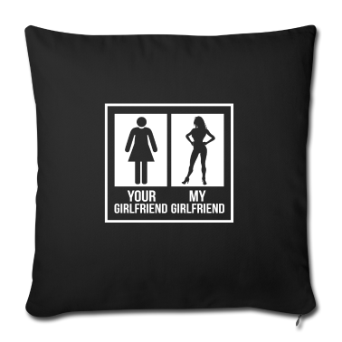 Geschenk Freundin Geburtstag Kissenbezug - Meine Freundin Deine Freundin Vergleich Figur