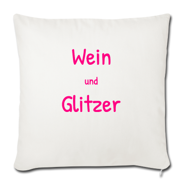 Geschenk Freundin Geburtstag Kissenbezug - Wein Glitzer Wunderbar Trinken Freundin Frauen
