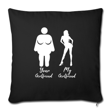 Geschenk Freundin Geburtstag Kissenbezug - Meine Freundin Deine Freundin Vergleich Fett Sexy