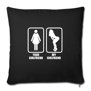 Geschenk Freundin Geburtstag Kissenbezug - Meine Freundin Deine Freundin Vergleich Sexy Figur
