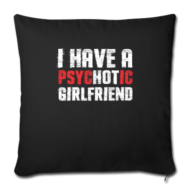 Geschenk Freundin Geburtstag Kissenbezug - Psycho Liebe Freundin Freund Geburtstag Geschenk