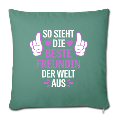 Geschenk Freundin Geburtstag Kissenbezug - Die beste Freundin der Welt Spruch Geschenk