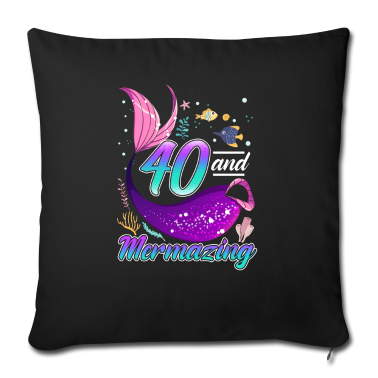 Geschenk Freundin Geburtstag Kissenbezug - 40 Jahre alte Meerjungfrau 40. Geburtstag Freundin