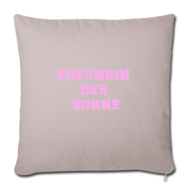 Geschenk Freundin Geburtstag Kissenbezug - Freundin der Sonne rosa