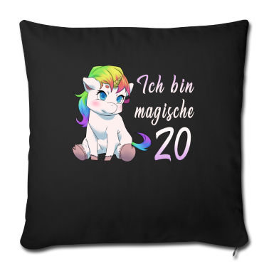 Geschenk Freundin Geburtstag Kissenbezug - 20 Jahre Einhorn 20. Geburtstag Freundin Geschenk