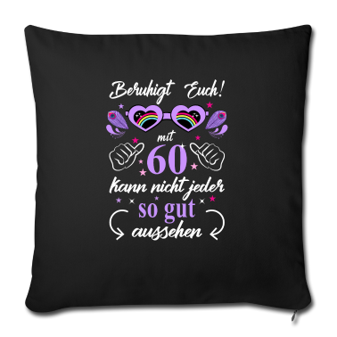 Geschenk Freundin Geburtstag Kissenbezug - 60. Geburtstag Frauen Geschenk beste Freundin