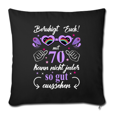 Geschenk Freundin Geburtstag Kissenbezug - 70. Geburtstag Frauen Geschenk beste Freundin