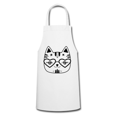 Geschenk Freundin Geburtstag Sch&uuml;rze - Katze Comic Geschenk Freundin Geburtstag