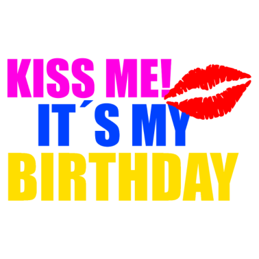 Motiv Geburtstag küssen Mädchen Freundin Freund Geschenk