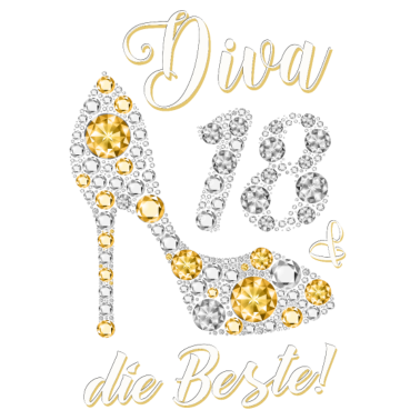 Motiv Diva die Beste Diamanten Geschenk 18. Geburtstag