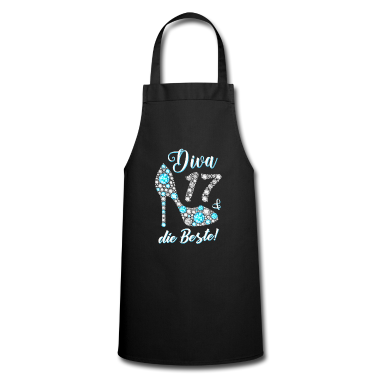 Geschenk Freundin Geburtstag Sch&uuml;rze - Diva die Beste Diamanten 17. Geburtstag Geschenk
