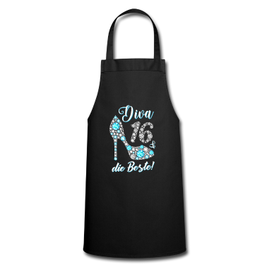 Geschenk Freundin Geburtstag Sch&uuml;rze - Diva die Beste Diamanten 16. Geburtstag Geschenk