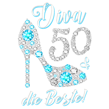 Motiv Diva die Beste Diamanten 50. Geburtstag Geschenk