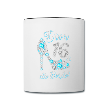 Geschenk Freundin Geburtstag Tasse - Diva die Beste Diamanten 16. Geburtstag Geschenk