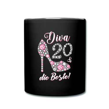 Geschenk Freundin Geburtstag Tasse - Diva die Beste 20 Jahre Geschenk 20. Geburtstag