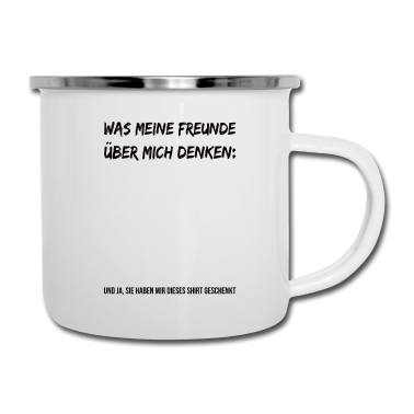 Geschenk Freundin Geburtstag Emaille Tasse - Freund Geburtstag Freundin Überraschung