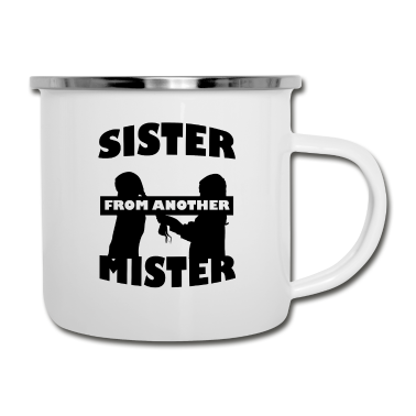 Geschenk Freundin Geburtstag Emaille Tasse - Schwester BFF beste Freundin Geburtstag Geschenk