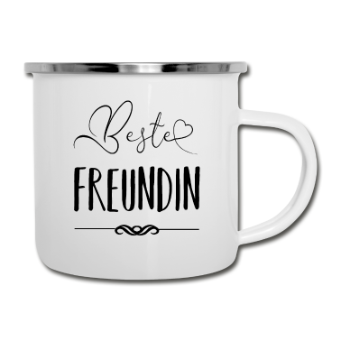 Geschenk Freundin Geburtstag Emaille Tasse - Beste Freundin