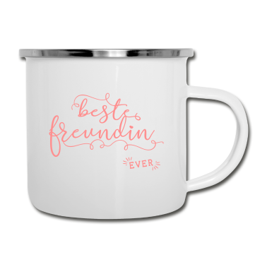 Geschenk Freundin Geburtstag Emaille Tasse - Beste Freundin