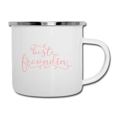 Geschenk Freundin Geburtstag Emaille Tasse - Beste Freundin