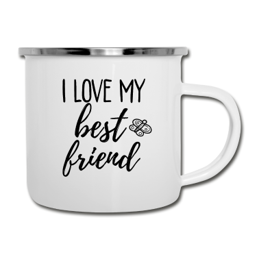 Geschenk Freundin Geburtstag Emaille Tasse - Beste Freundin