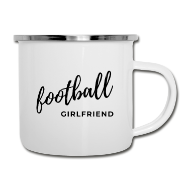 Geschenk Freundin Geburtstag Emaille Tasse - Fußball-Freundin