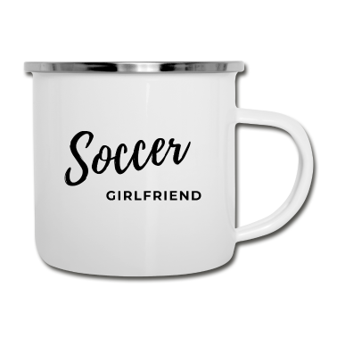 Geschenk Freundin Geburtstag Emaille Tasse - Fußball Freundin