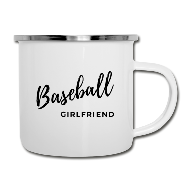 Geschenk Freundin Geburtstag Emaille Tasse - Baseball Freundin