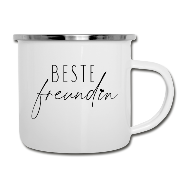 Geschenk Freundin Geburtstag Emaille Tasse - Beste Freundin