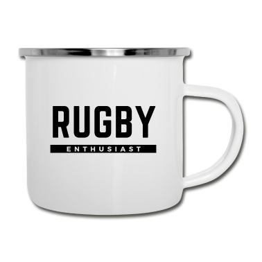 Geschenk Freundin Geburtstag Emaille Tasse - Rugby-Freundin