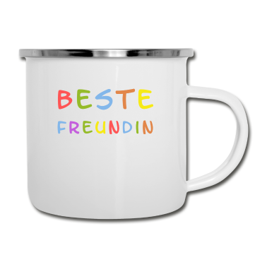 Geschenk Freundin Geburtstag Emaille Tasse - Beste Freundin