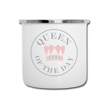 Geschenk Freundin Geburtstag Emaille Tasse - Rosa Krone Geburtstag Freundin Kollegin Geschenk