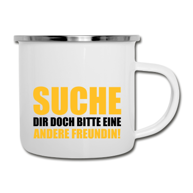 Geschenk Freundin Geburtstag Emaille Tasse - Suche andere Freundin