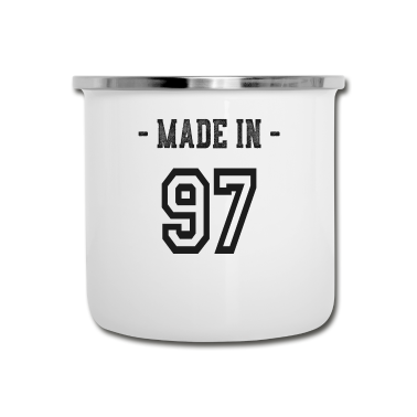 Geschenk Freundin Geburtstag Emaille Tasse - Made in 97 Geschenk Geburtsjahr 1997 Geburtstag