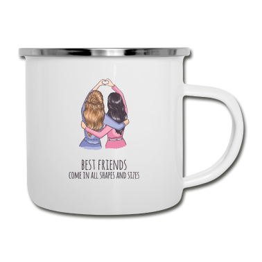 Geschenk Freundin Geburtstag Emaille Tasse - Geschenk Freundin. Geschenk für beste Freundin