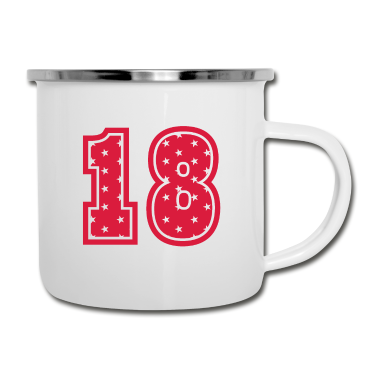 Geschenk Freundin Geburtstag Emaille Tasse - 18 JAHRE ALT 18 Geburtstag Freundin Retro