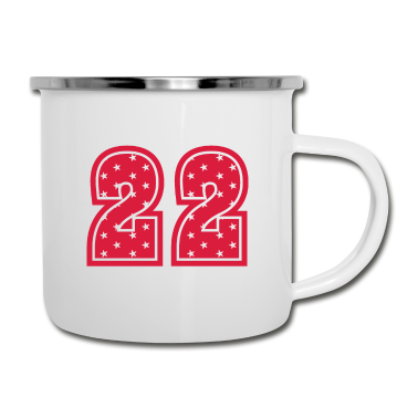 Geschenk Freundin Geburtstag Emaille Tasse - 22 JAHRE ALT 22 Geburtstag Freundin Retro