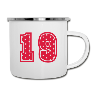 Geschenk Freundin Geburtstag Emaille Tasse - 19 JAHRE ALT 19 Geburtstag Freundin Retro