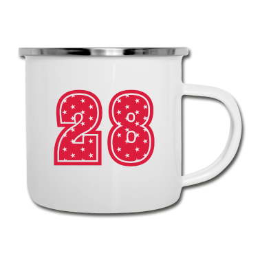 Geschenk Freundin Geburtstag Emaille Tasse - 28 JAHRE ALT 28 Geburtstag Freundin Retro