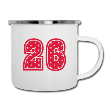 Geschenk Freundin Geburtstag Emaille Tasse - 26 JAHRE ALT 26 Geburtstag Freundin Retro