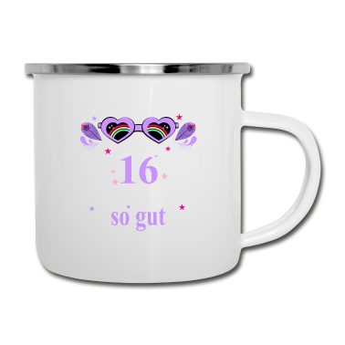Geschenk Freundin Geburtstag Emaille Tasse - 16. Geburtstag Frauen Geschenk beste Freundin