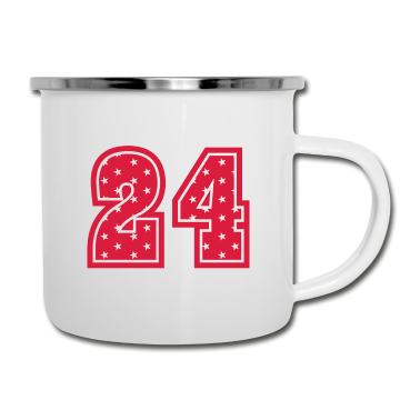Geschenk Freundin Geburtstag Emaille Tasse - 24 JAHRE ALT 24 Geburtstag Freundin Retro
