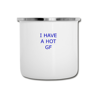 Geschenk Freundin Geburtstag Emaille Tasse - Ich habe eine heiße Freundin!