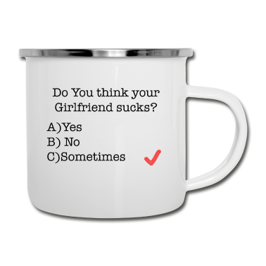 Geschenk Freundin Geburtstag Emaille Tasse - Freundin und Beziehung