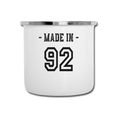 Geschenk Freundin Geburtstag Emaille Tasse - Made in 92 Geschenk Geburtsjahr 1992 Geburtstag