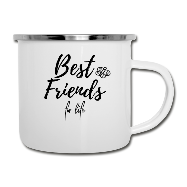 Geschenk Freundin Geburtstag Emaille Tasse - Beste Freundin
