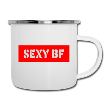 Geschenk Freundin Geburtstag Emaille Tasse - Sexy BF