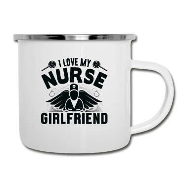 Geschenk Freundin Geburtstag Emaille Tasse - Krankenschwester Freundin