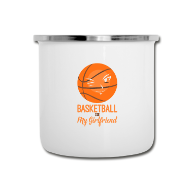 Geschenk Freundin Geburtstag Emaille Tasse - Basketball ist meine Freundin